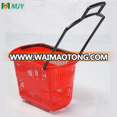 Plastic roll shopping basket MJY-TR01