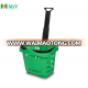 Plastic rolling shopping basket MJY-TR04