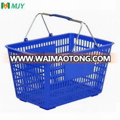 Platic shopping basket MJY-TB03 with steel handle